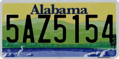 AL license plate 5AZ5154