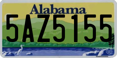 AL license plate 5AZ5155