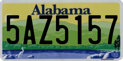 AL license plate 5AZ5157