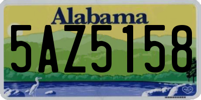 AL license plate 5AZ5158