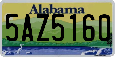 AL license plate 5AZ5160