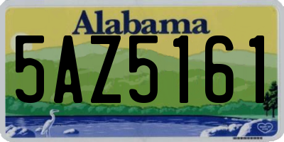 AL license plate 5AZ5161
