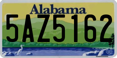 AL license plate 5AZ5162