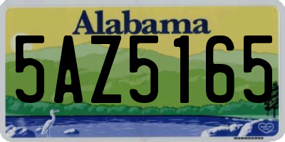 AL license plate 5AZ5165