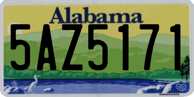 AL license plate 5AZ5171
