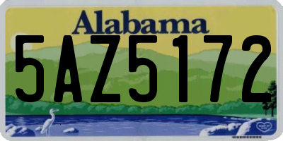 AL license plate 5AZ5172