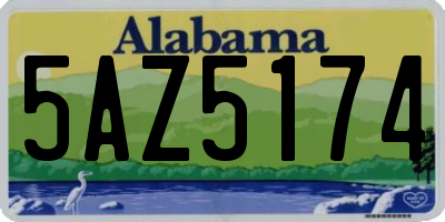 AL license plate 5AZ5174