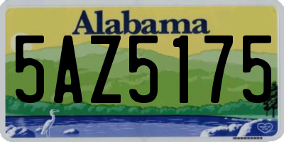 AL license plate 5AZ5175