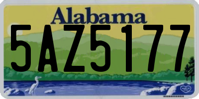 AL license plate 5AZ5177