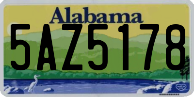 AL license plate 5AZ5178
