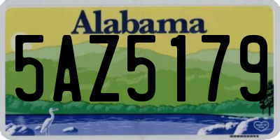 AL license plate 5AZ5179
