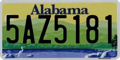 AL license plate 5AZ5181