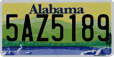 AL license plate 5AZ5189