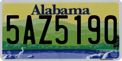 AL license plate 5AZ5190