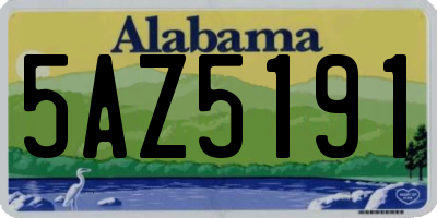 AL license plate 5AZ5191