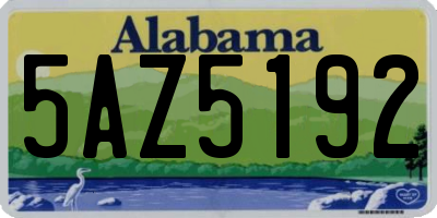 AL license plate 5AZ5192