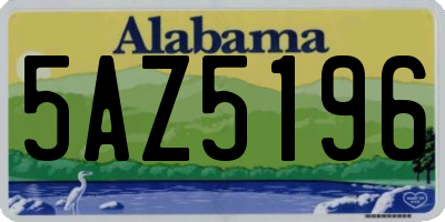 AL license plate 5AZ5196