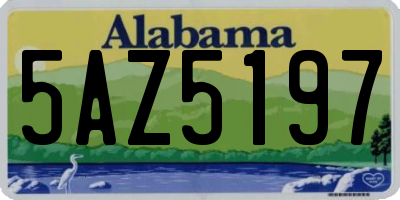 AL license plate 5AZ5197