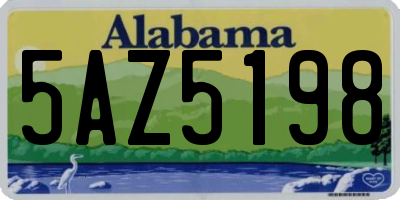 AL license plate 5AZ5198