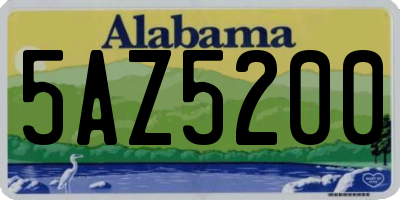 AL license plate 5AZ5200