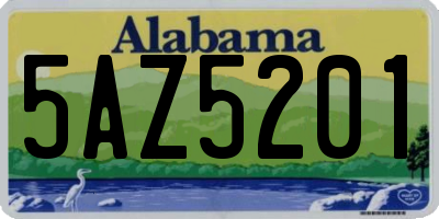 AL license plate 5AZ5201