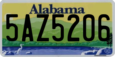 AL license plate 5AZ5206