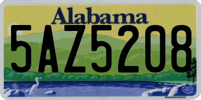 AL license plate 5AZ5208