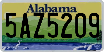 AL license plate 5AZ5209