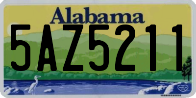 AL license plate 5AZ5211