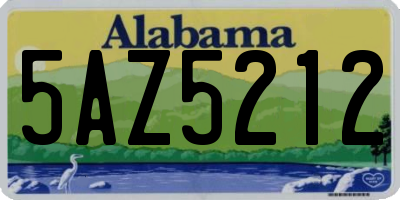 AL license plate 5AZ5212