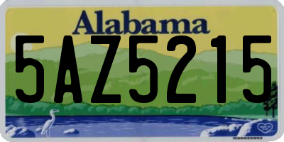 AL license plate 5AZ5215