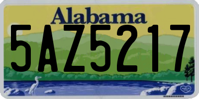 AL license plate 5AZ5217
