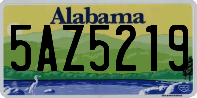AL license plate 5AZ5219