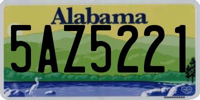AL license plate 5AZ5221