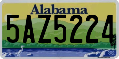 AL license plate 5AZ5224