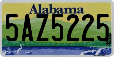AL license plate 5AZ5225