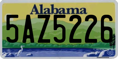 AL license plate 5AZ5226