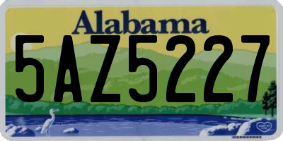 AL license plate 5AZ5227