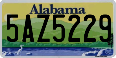 AL license plate 5AZ5229
