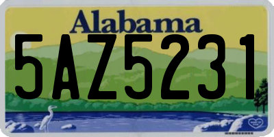 AL license plate 5AZ5231