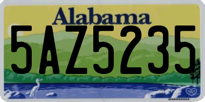 AL license plate 5AZ5235