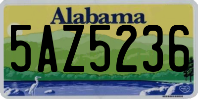AL license plate 5AZ5236