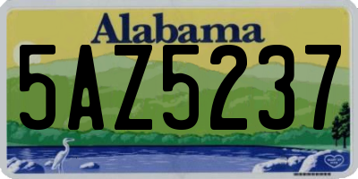 AL license plate 5AZ5237