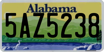 AL license plate 5AZ5238