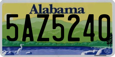 AL license plate 5AZ5240