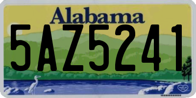 AL license plate 5AZ5241