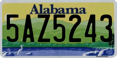 AL license plate 5AZ5243