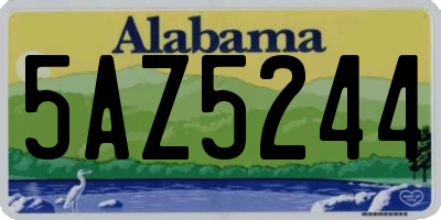 AL license plate 5AZ5244
