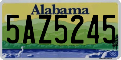 AL license plate 5AZ5245