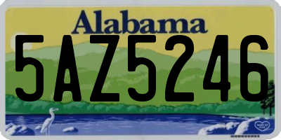 AL license plate 5AZ5246